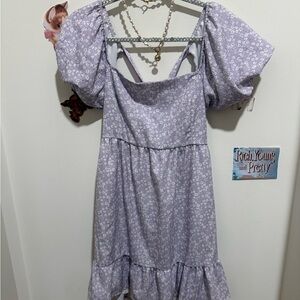 Altar'd State Lavender Floral Mini Dress
